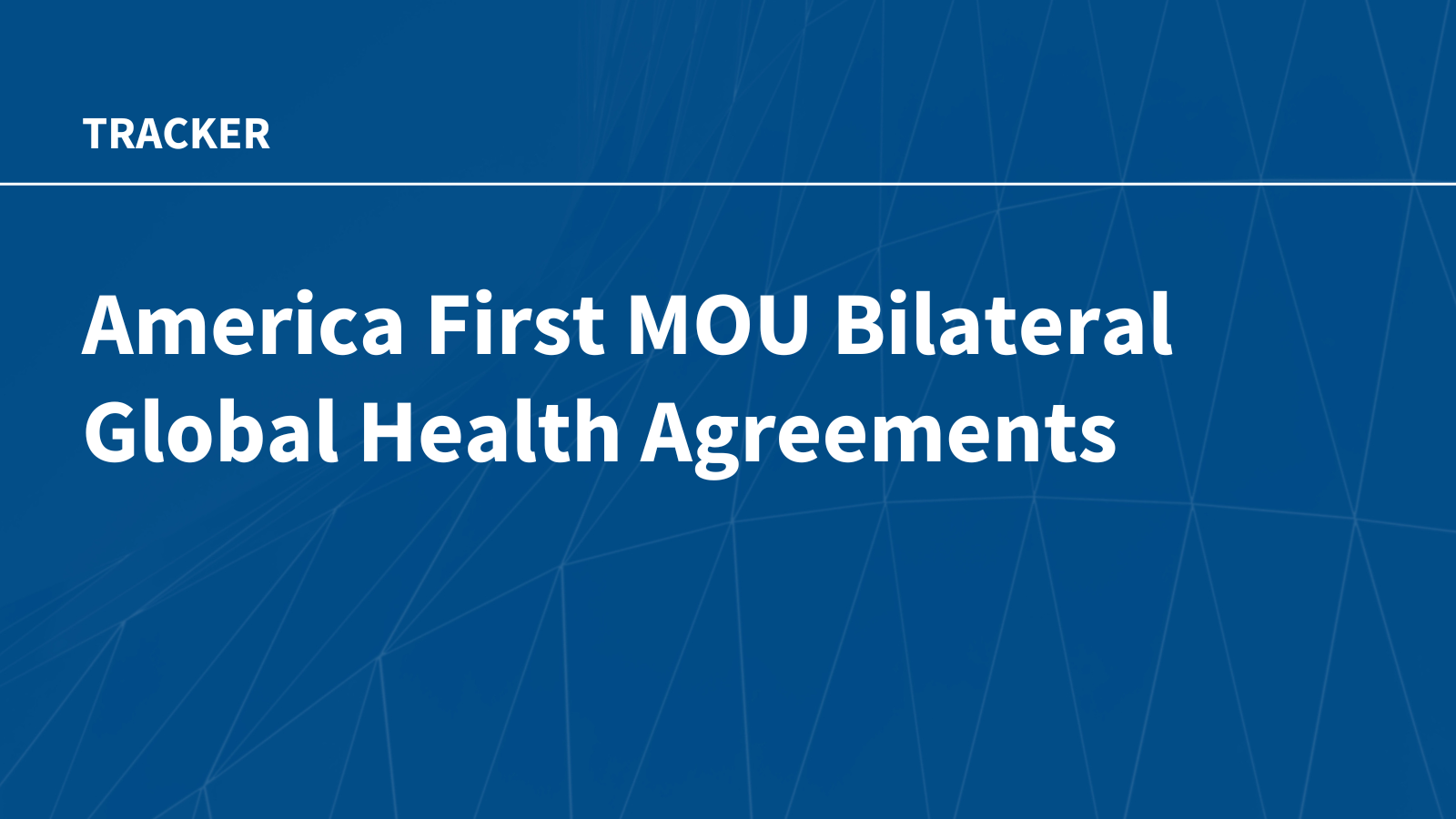America First MOUs Redefine U.S. Global Health Aid as Co‑Investment Model Takes Hold