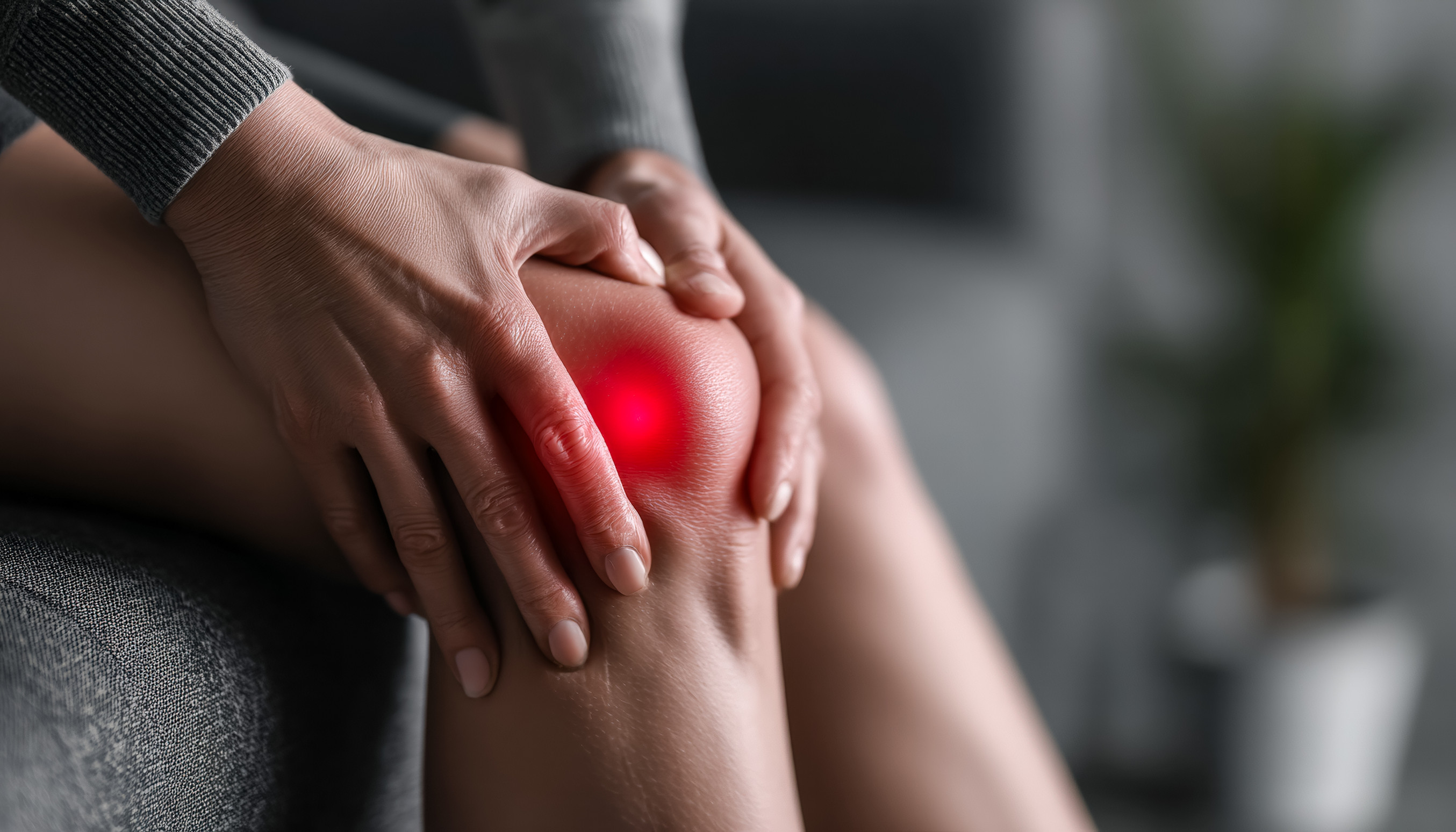 Knee joint pain illustration